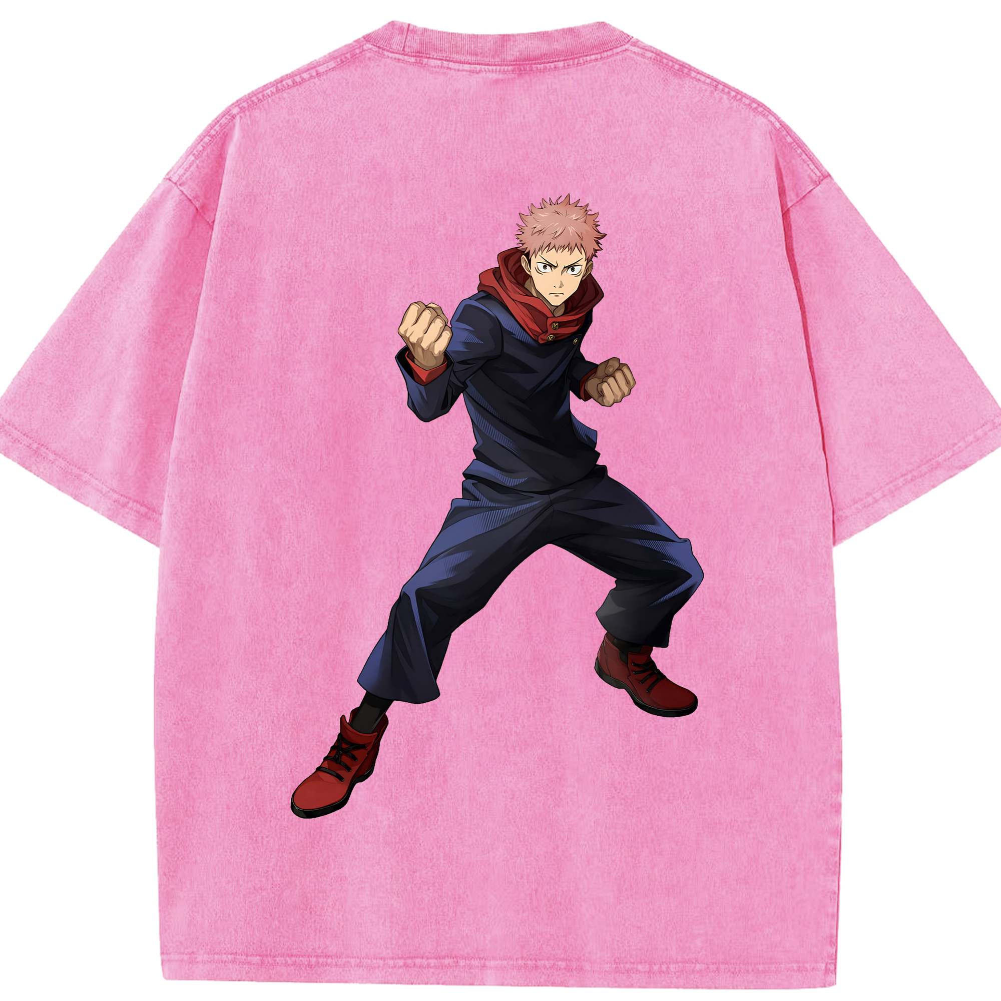 （画像用） 呪術廻戦 Jujutsu Kaisen 綿100% ヴィンテージ風 半袖Tシャツ（背面プリント）